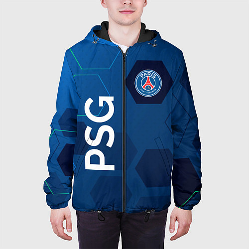 Мужская куртка PSG абстракция / 3D-Черный – фото 3