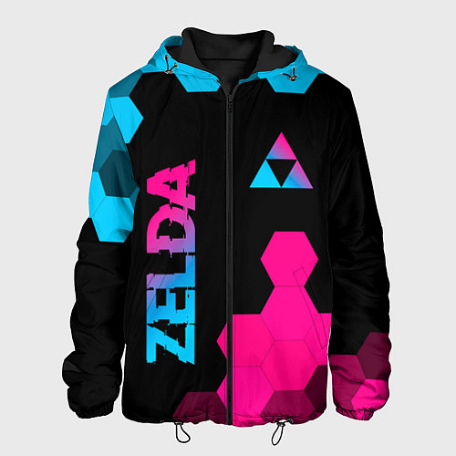 Мужская куртка Zelda - neon gradient: надпись, символ / 3D-Черный – фото 1