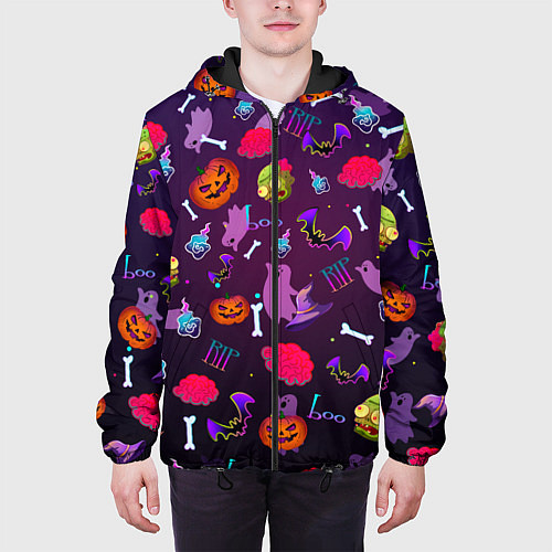Мужская куртка Это Хэллоуин / 3D-Черный – фото 3