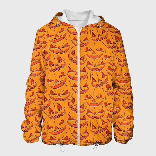 Мужская куртка Halloween Pumpkin Pattern / 3D-Белый – фото 1