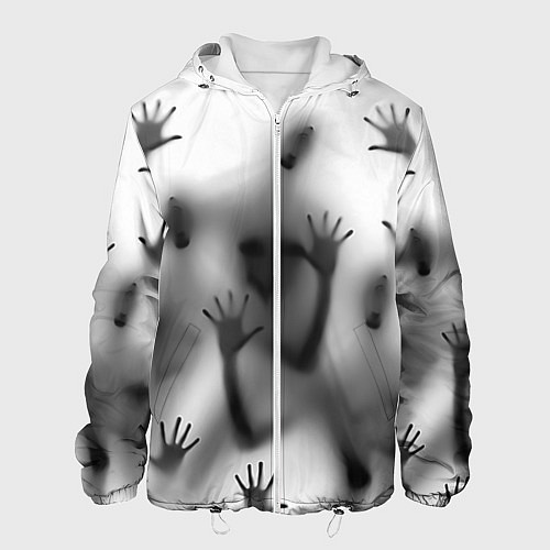 Мужская куртка Bodies inside behind a white wall / 3D-Белый – фото 1