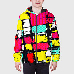 Куртка с капюшоном мужская Простое граффити, цвет: 3D-черный — фото 2