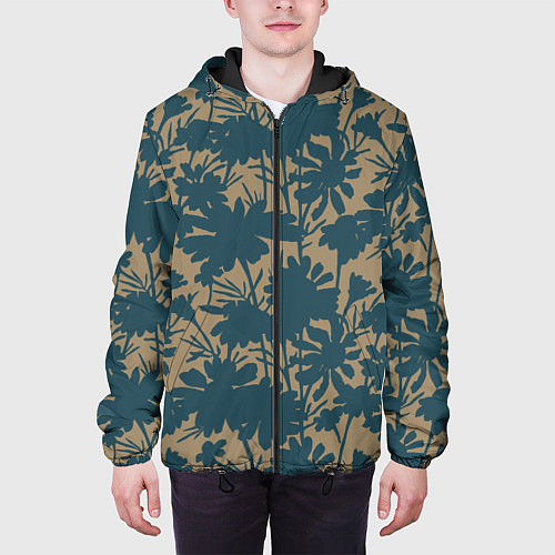 Мужская куртка Цветочный камуфляж / 3D-Черный – фото 3
