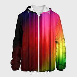 Куртка с капюшоном мужская Цветной спектр, цвет: 3D-белый