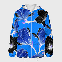 Куртка с капюшоном мужская Растительная композиция - минимализм, цвет: 3D-белый