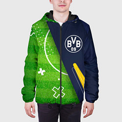 Куртка с капюшоном мужская Borussia football field, цвет: 3D-черный — фото 2