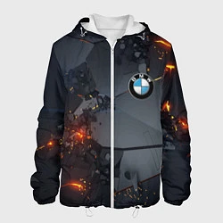Куртка с капюшоном мужская BMW explosion, цвет: 3D-белый