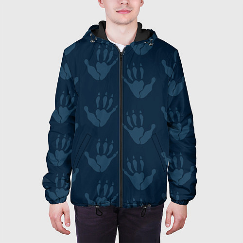 Мужская куртка Лапки опоссума синие / 3D-Черный – фото 3