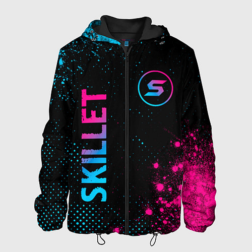 Мужская куртка Skillet - neon gradient: надпись, символ / 3D-Черный – фото 1