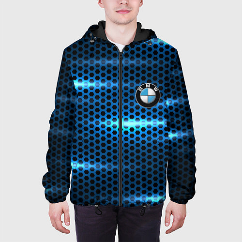 Мужская куртка BMW texture / 3D-Черный – фото 3