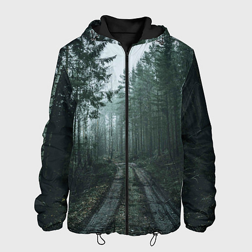 Мужская куртка Дорога в лес / 3D-Черный – фото 1