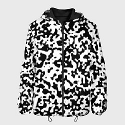 Куртка с капюшоном мужская Камуфляж Cowskin мелкий, цвет: 3D-черный