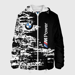 Куртка с капюшоном мужская BMW M Power - pattern, цвет: 3D-белый
