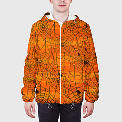 Куртка с капюшоном мужская Паучье логово, цвет: 3D-белый — фото 2