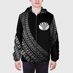 Куртка с капюшоном мужская Daewoo tire tracks, цвет: 3D-черный — фото 2