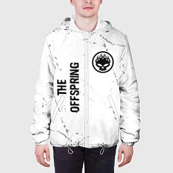 Куртка с капюшоном мужская The Offspring glitch на светлом фоне: надпись, сим, цвет: 3D-белый — фото 2