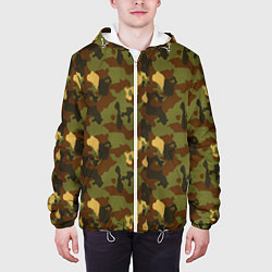 Куртка с капюшоном мужская Камуфляж осень плетёный, цвет: 3D-белый — фото 2