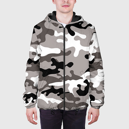 Мужская куртка Камуфляж Urban крупный / 3D-Черный – фото 3