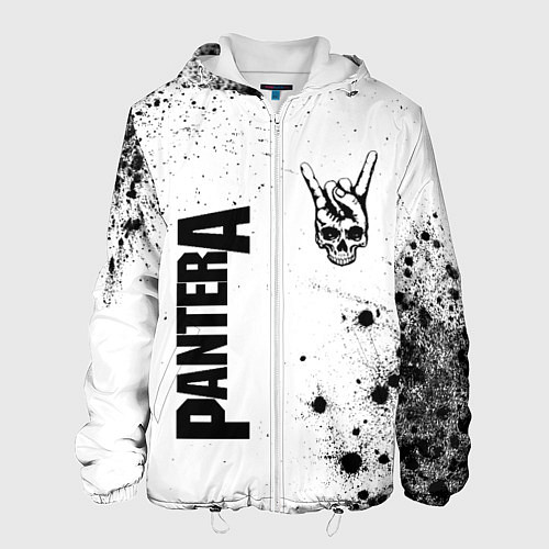 Мужская куртка Pantera и рок символ на светлом фоне / 3D-Белый – фото 1