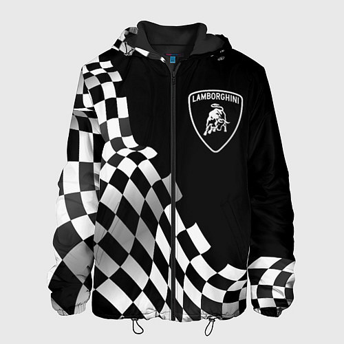 Мужская куртка Lamborghini racing flag / 3D-Черный – фото 1