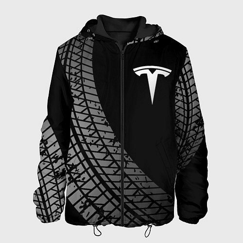 Мужская куртка Tesla tire tracks / 3D-Черный – фото 1