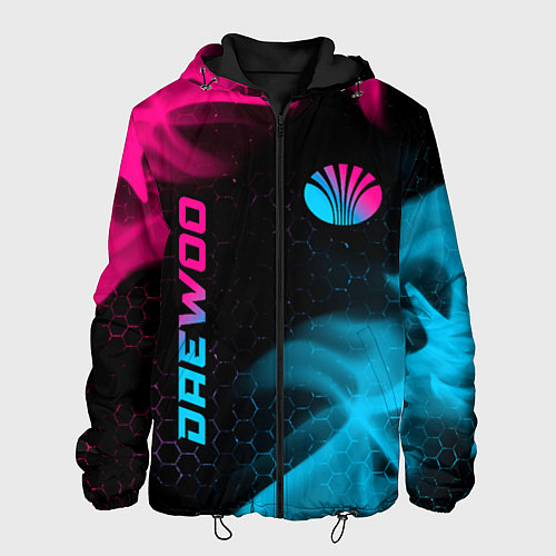 Мужская куртка Daewoo - neon gradient: надпись, символ / 3D-Черный – фото 1