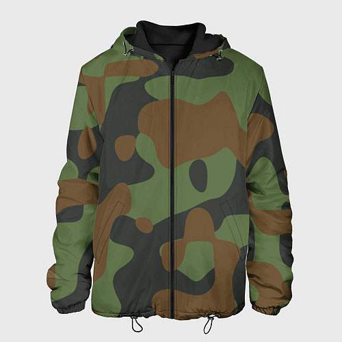 Мужская куртка Камуфляж ВСР-93 крупный / 3D-Черный – фото 1