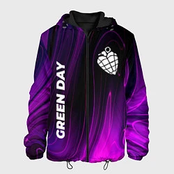 Куртка с капюшоном мужская Green Day violet plasma, цвет: 3D-черный