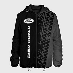 Куртка с капюшоном мужская Land Rover speed на темном фоне со следами шин: по, цвет: 3D-черный
