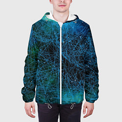 Куртка с капюшоном мужская Мета вселенная, цвет: 3D-белый — фото 2