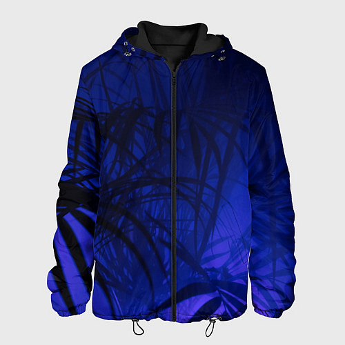 Мужская куртка Пальма в неоновом свете / 3D-Черный – фото 1