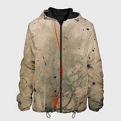 Куртка с капюшоном мужская Тёмное дерево, туман и краски, цвет: 3D-черный
