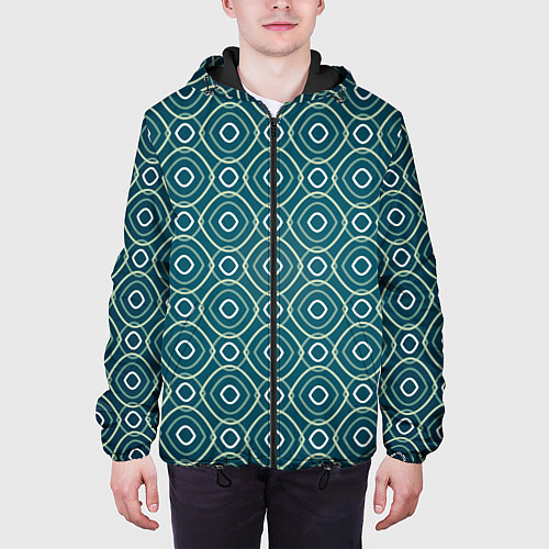 Мужская куртка Светло-зелёная текстура / 3D-Черный – фото 3