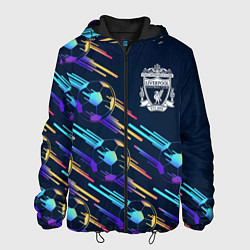 Куртка с капюшоном мужская Liverpool градиентные мячи, цвет: 3D-черный