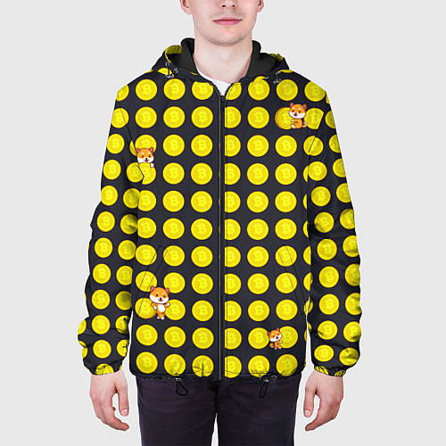Мужская куртка BTC-Биткойн / 3D-Черный – фото 3