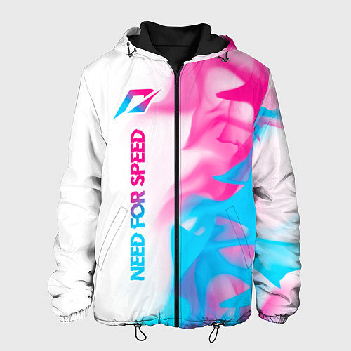 Мужская куртка Need for Speed neon gradient style: по-вертикали / 3D-Черный – фото 1