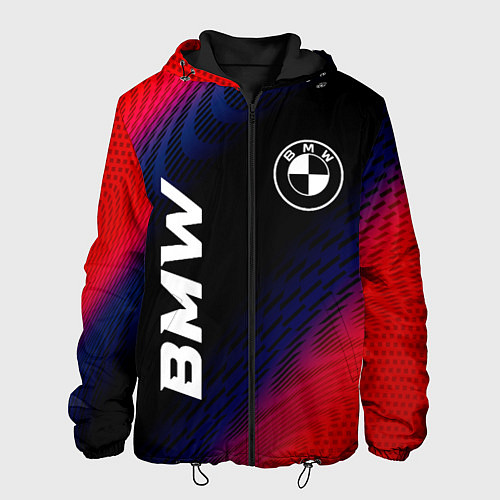 Мужская куртка BMW красный карбон / 3D-Черный – фото 1