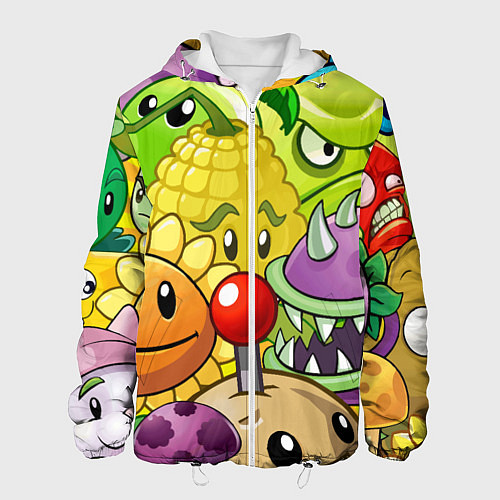 Мужская куртка Растения против зомби / 3D-Белый – фото 1