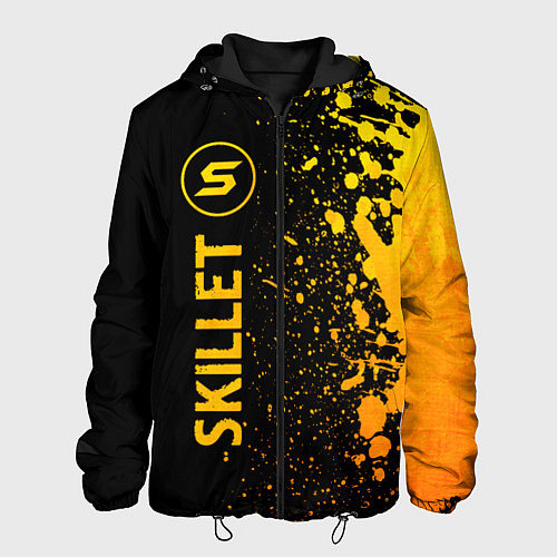 Мужская куртка Skillet - gold gradient: по-вертикали / 3D-Черный – фото 1