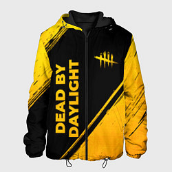 Куртка с капюшоном мужская Dead by Daylight - gold gradient: надпись, символ, цвет: 3D-черный