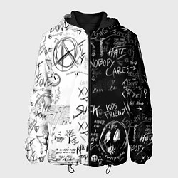 Куртка с капюшоном мужская Dead inside mood ZXC, цвет: 3D-черный
