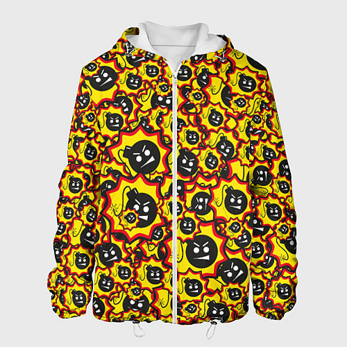 Мужская куртка Serious Sam logo pattern / 3D-Белый – фото 1