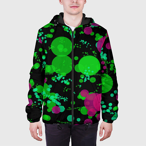 Мужская куртка Токсичные пузыри / 3D-Черный – фото 3