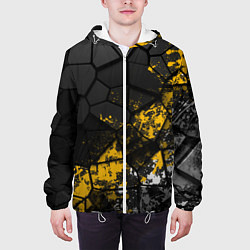 Куртка с капюшоном мужская Имперская геометрия, цвет: 3D-белый — фото 2