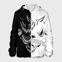 Куртка с капюшоном мужская Drain Face ZXC, цвет: 3D-белый