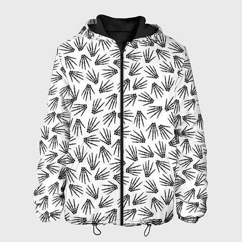 Мужская куртка Ладонь скелета / 3D-Черный – фото 1