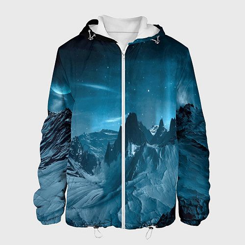 Мужская куртка Снежные горные вершины / 3D-Белый – фото 1