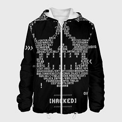 Куртка с капюшоном мужская Hacked skull, цвет: 3D-белый