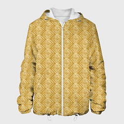 Куртка с капюшоном мужская Ромб штрихованный, цвет: 3D-белый