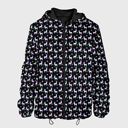 Куртка с капюшоном мужская Glitch свитер с оленями, цвет: 3D-черный